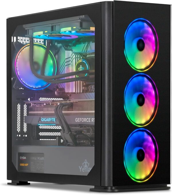 YEYIAN Yari AIO Cooled - Ryzen 77700X NVIDIA GeForce | RTX 4070 12 GB GDDR6X Graphics Gaming PC Desktop - Image 9