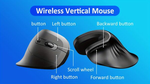 Ergonomic 2.4G Wireless Mouse, Right-Handed Optical Gaming Mouse, Battery Powered, Plastic, Crystal Embellishment, Compatible with Windows XP, Non-Wireless, for PC, Laptop, Home Office - Image 12