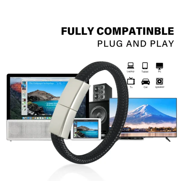 Bracelet USB Flash Drive 64GB Black Wristband Pen Drive 32GB Creative Gifts Memory Stick 16GB Water Proof External Storage - Image 15