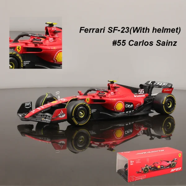 Bburago 1:24 2023 F1 Ferrari SF 23 Reacing F1 Car Diecast Model Edition Alloy Luxury Vehicle Toys Car Collection Ornaments Gift - Image 5