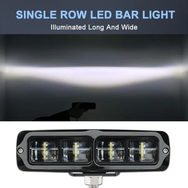 1pc 6inch 12V 24V LED Light Bar Off Road Spotlight White Yellow LED Driving Fog Light for Cars Truck 4x4 Boat Lada Atv Work Lamp - Image 10