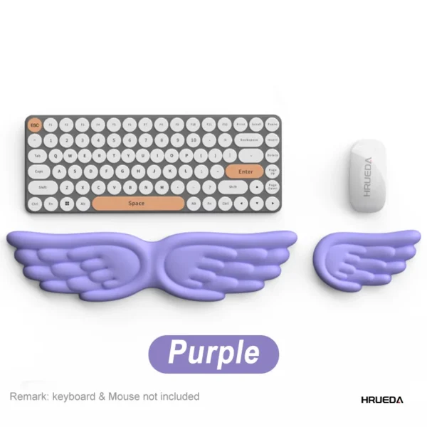 Mousepad Ergonomic Angel Keyboard  Non-slip Wrist Rest and Mouse Pad Set Reduce Wrist Pain for Office and Gaming - Image 9