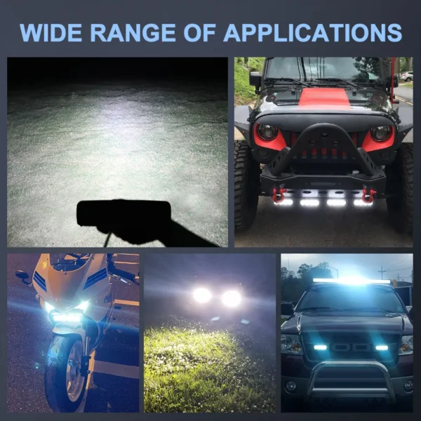 1pc 6inch 12V 24V LED Light Bar Off Road Spotlight White Yellow LED Driving Fog Light for Cars Truck 4x4 Boat Lada Atv Work Lamp - Image 16