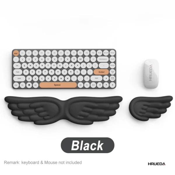 Mousepad Ergonomic Angel Keyboard  Non-slip Wrist Rest and Mouse Pad Set Reduce Wrist Pain for Office and Gaming - Image 17