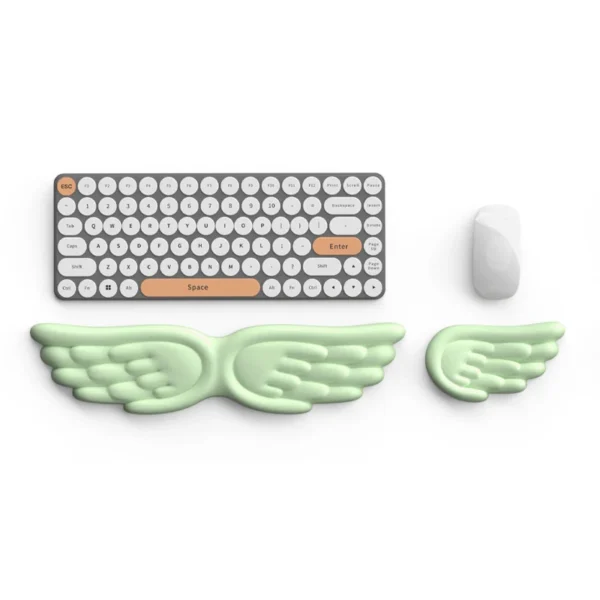 Mousepad Ergonomic Angel Keyboard  Non-slip Wrist Rest and Mouse Pad Set Reduce Wrist Pain for Office and Gaming - Image 13